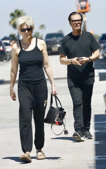 Lisa Rinna in a Black Tank Top