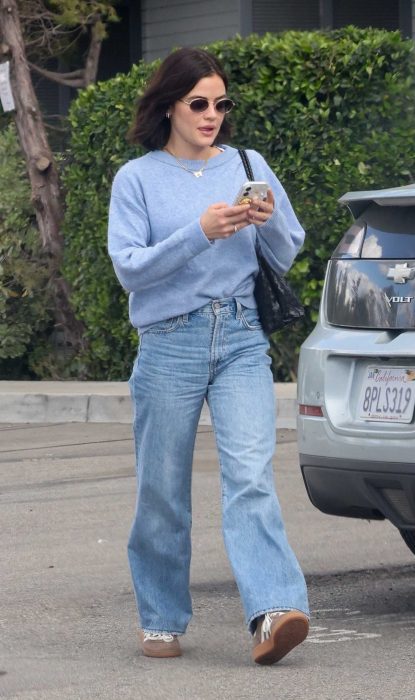 Lucy Hale in a Brown Sneakers