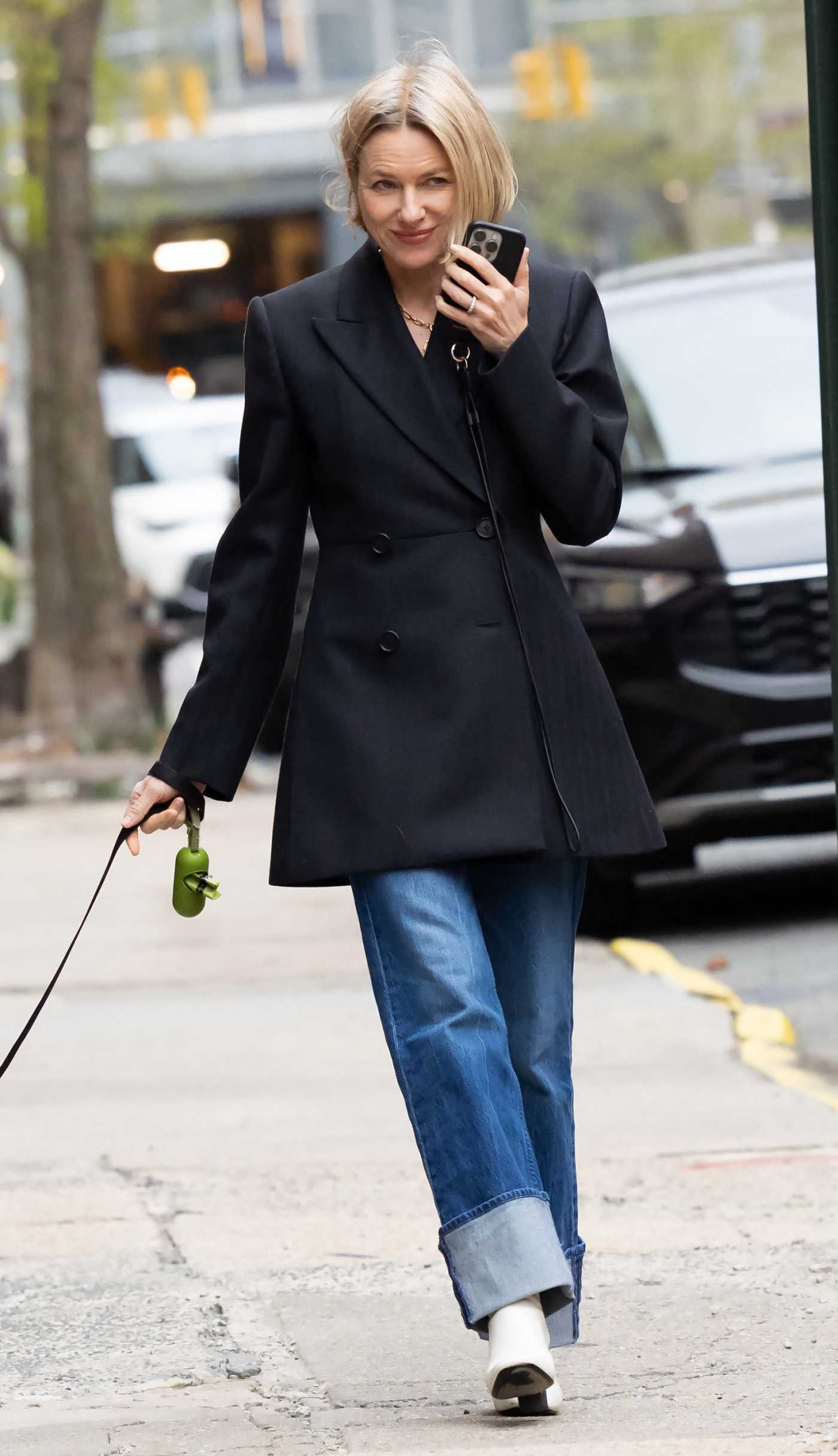 Naomi Watts in a Black Blazer Was Seen Out in New York 04/18/2025