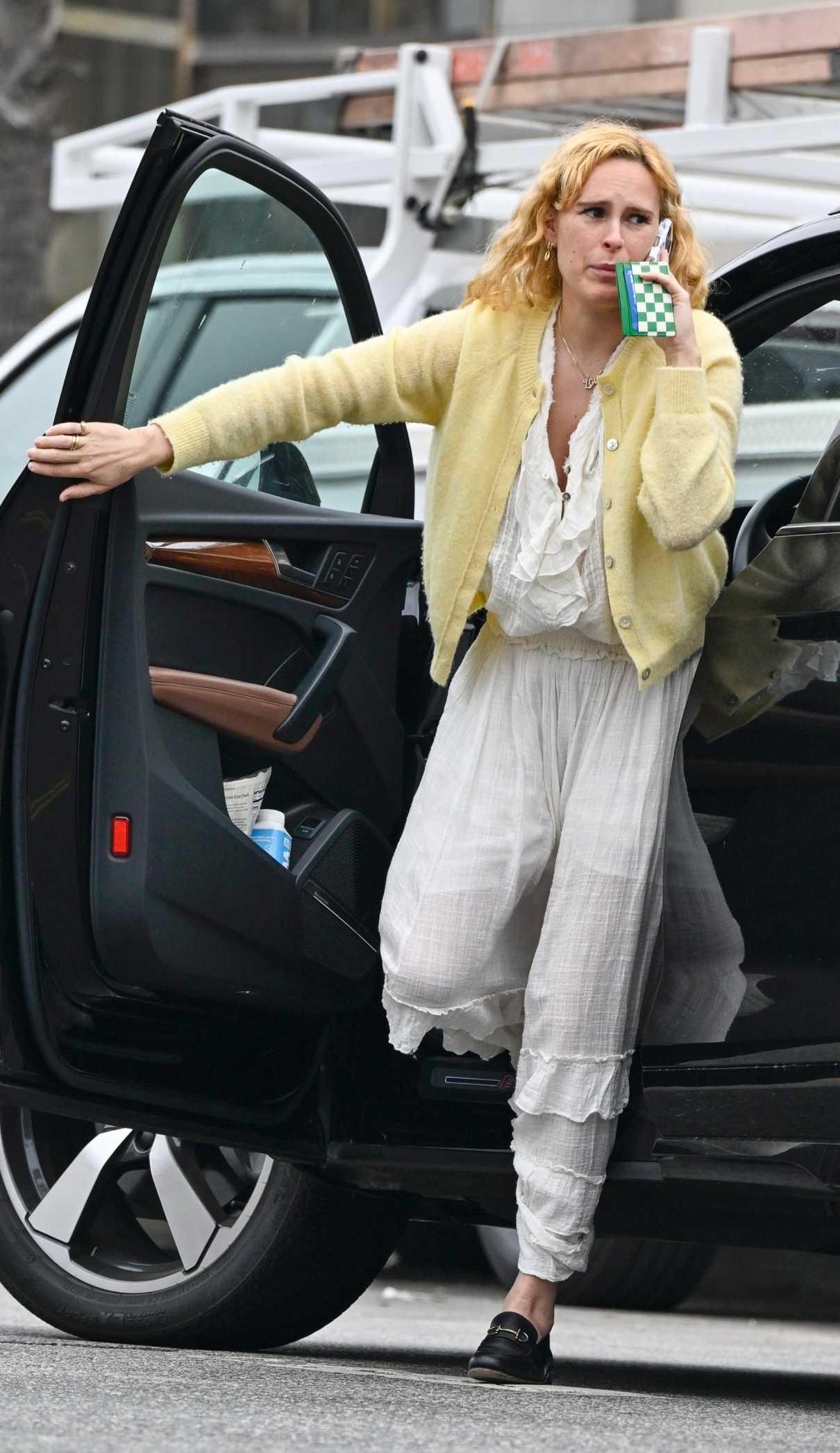 Rumer Willis in a Yellow Cardigan Was Seen Out in West Hollywood 04/15/2025