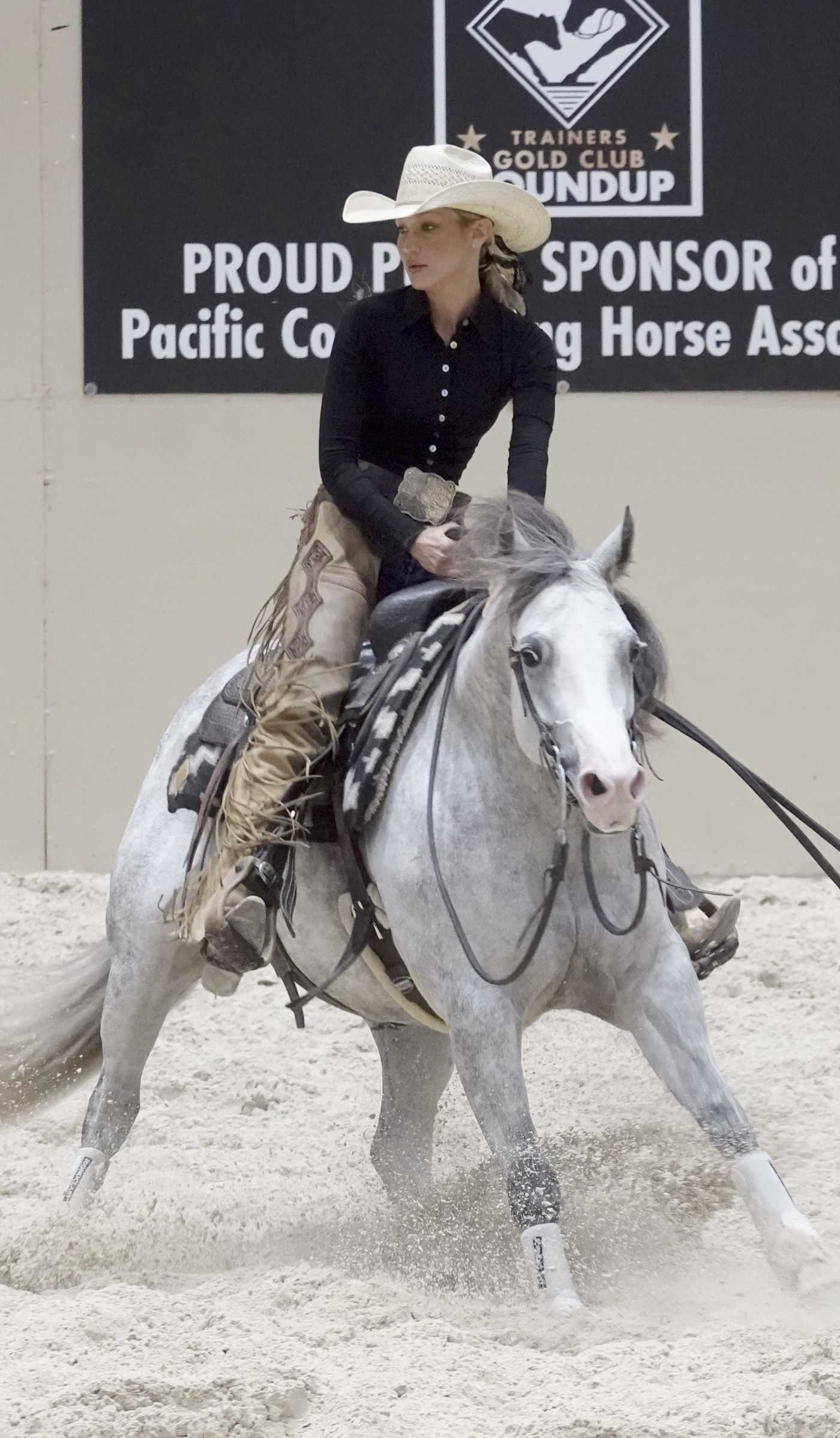 Bella Hadid Practices to Compete in the Horse Cutting Championship in Las Vegas 06/15/2025