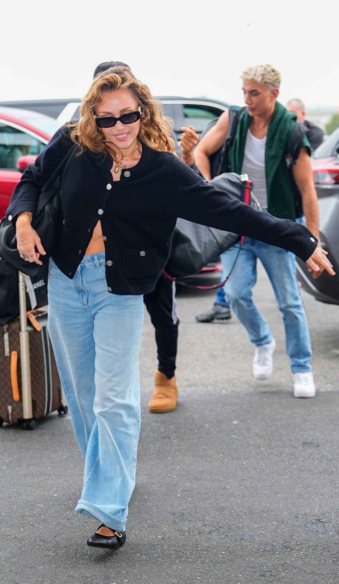 Miley Cyrus in a Black Cardigan Was Seen Out in New York 06/07/2025