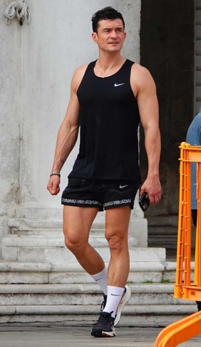 Orlando Bloom in a Black Tank Top