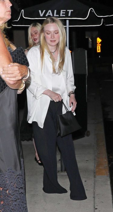 Dakota Fanning in a White Shirt