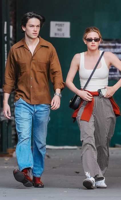Lili Reinhart in a Beige Top