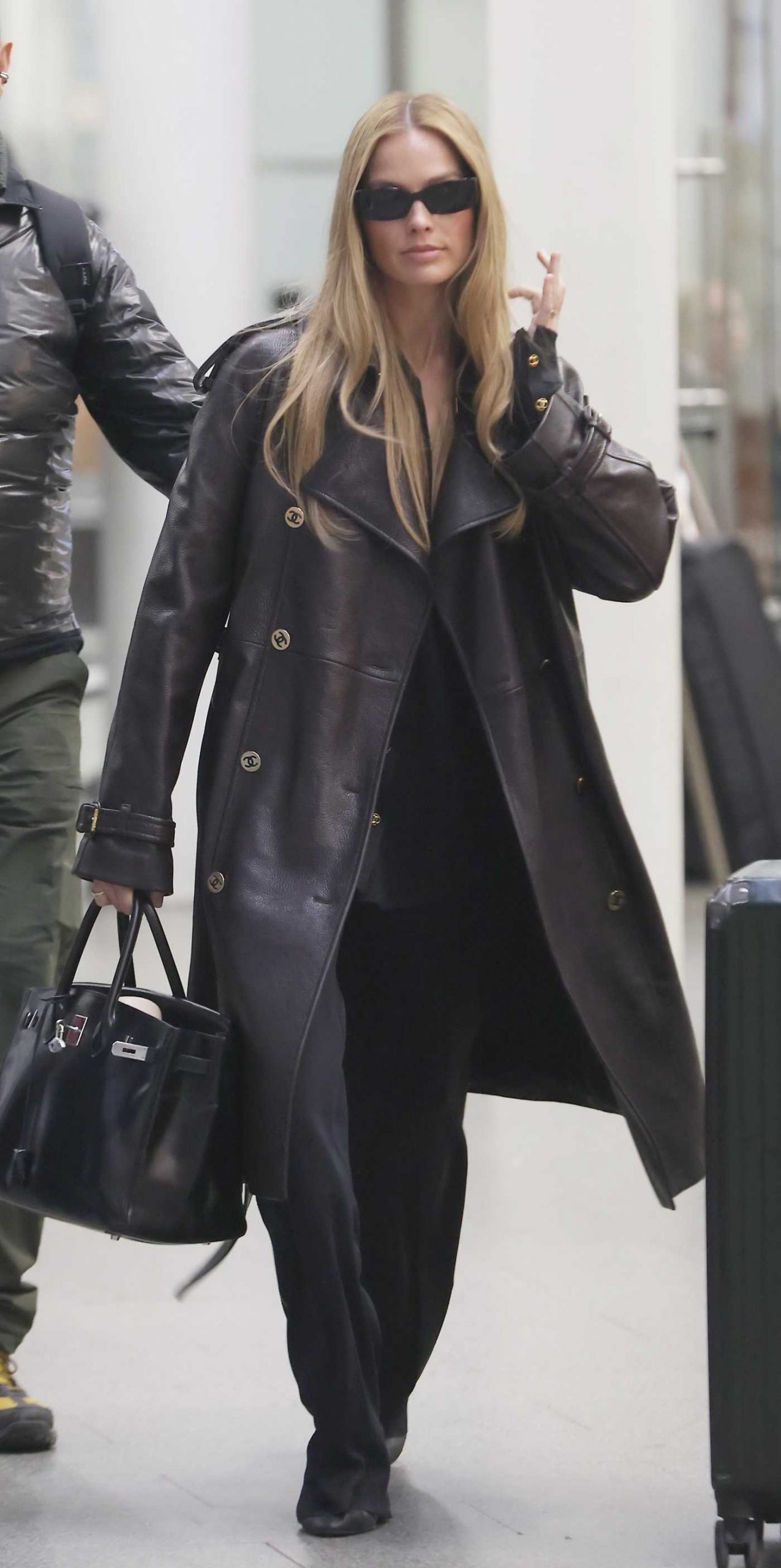 Margot Robbie in a Brown Leather Coat Was Seen Out in London 02/03/2026