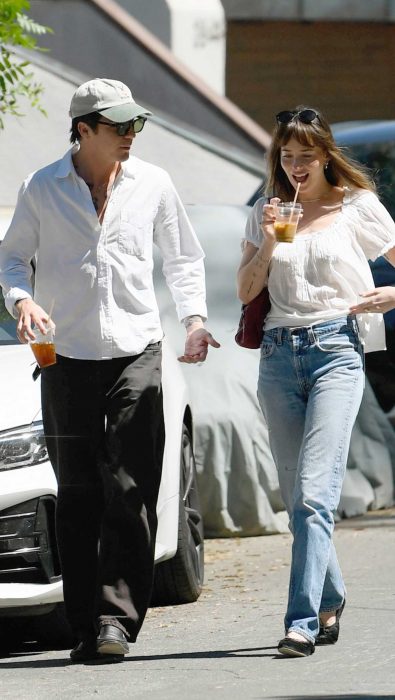 Dakota Johnson in a White Blouse