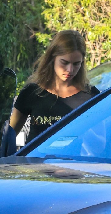 Addison Rae in a Black Tee