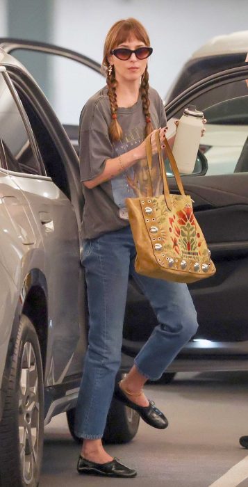Dakota Johnson in a Blue Jeans