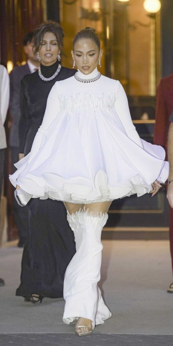 Jennifer Lopez in a White Dress