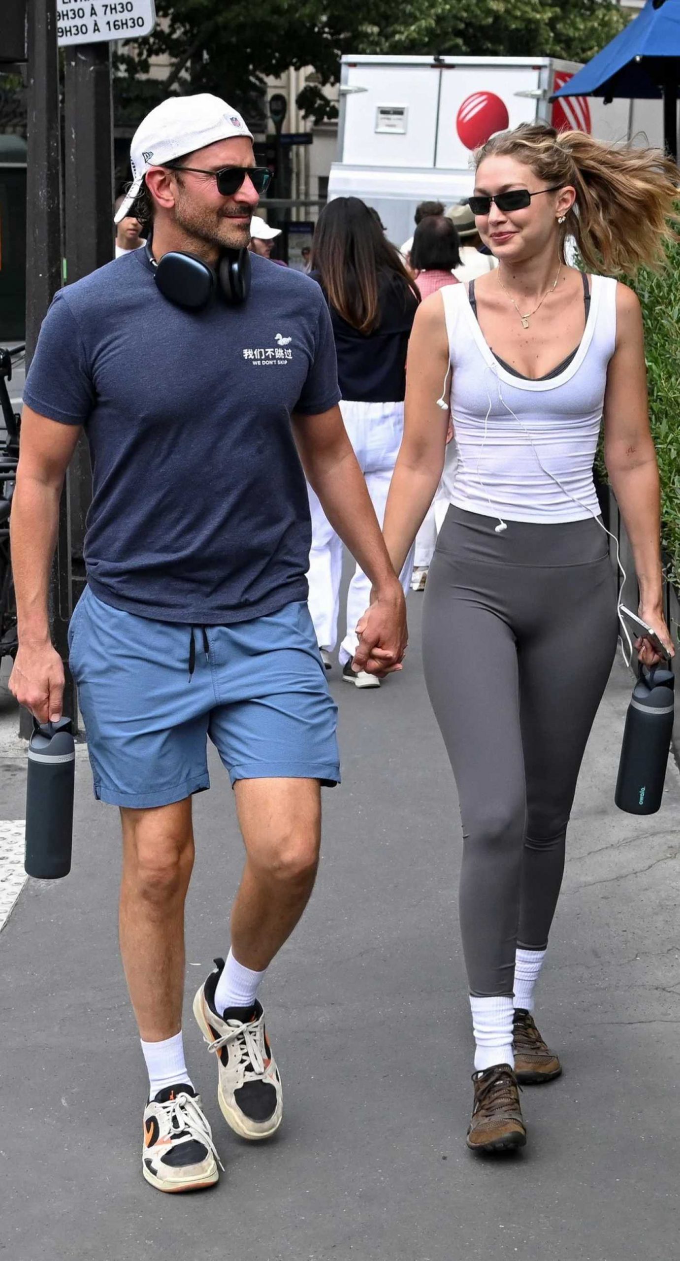 Gigi Hadid in a White Top Was Seen Out with Bradley Cooper in Paris 08/03/2026
