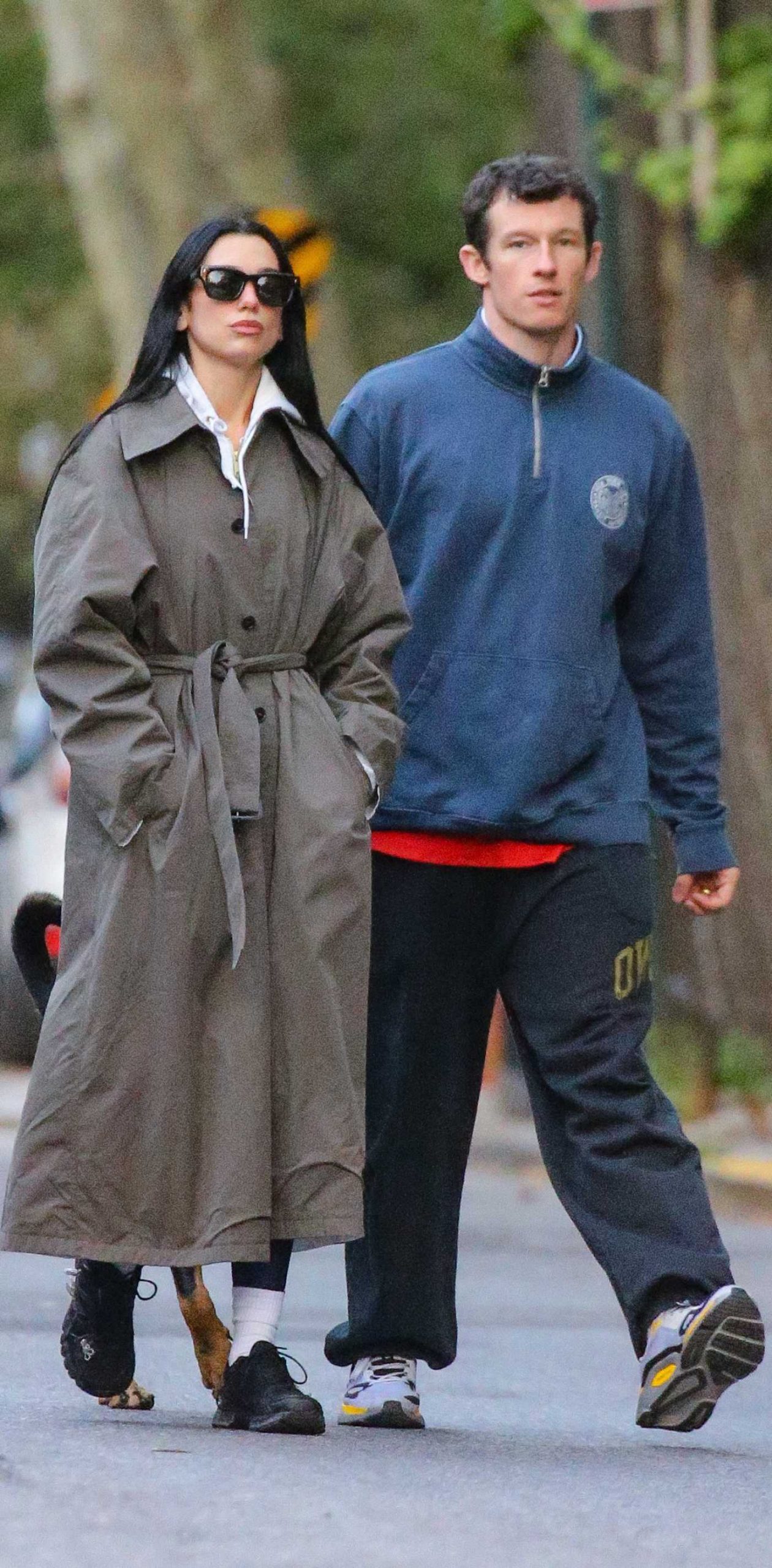 Dua Lipa and Callum Turner Walk Their Dog in New York City 10/21/2026
