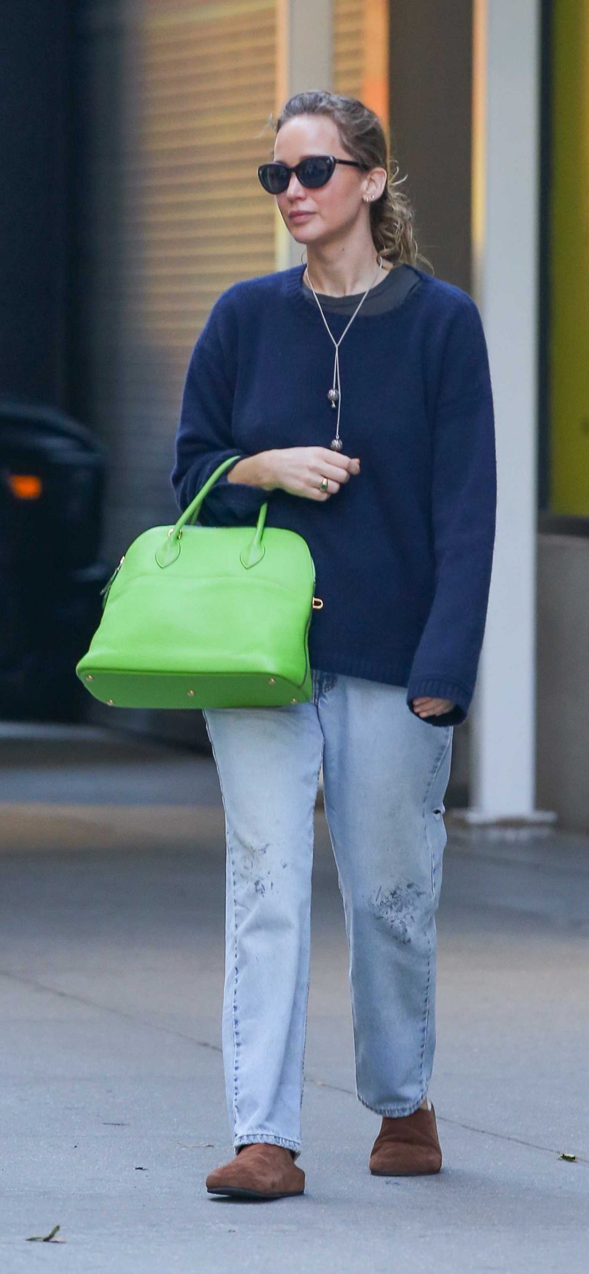 Jennifer Lawrence in a Blue Jeans Was Seen Out in New York City 10/20/2026