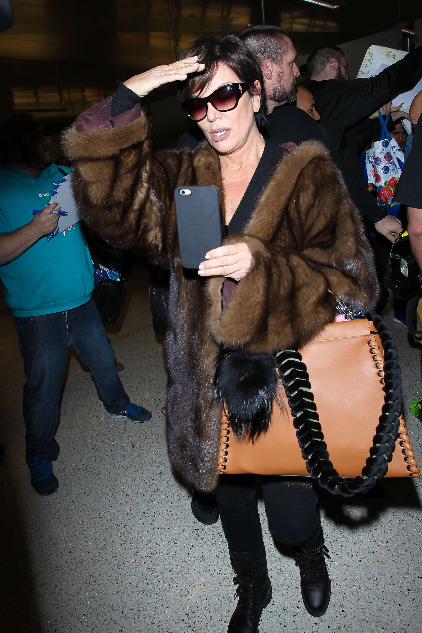 Kris Jenner at LAX Airport in Los Angeles-1