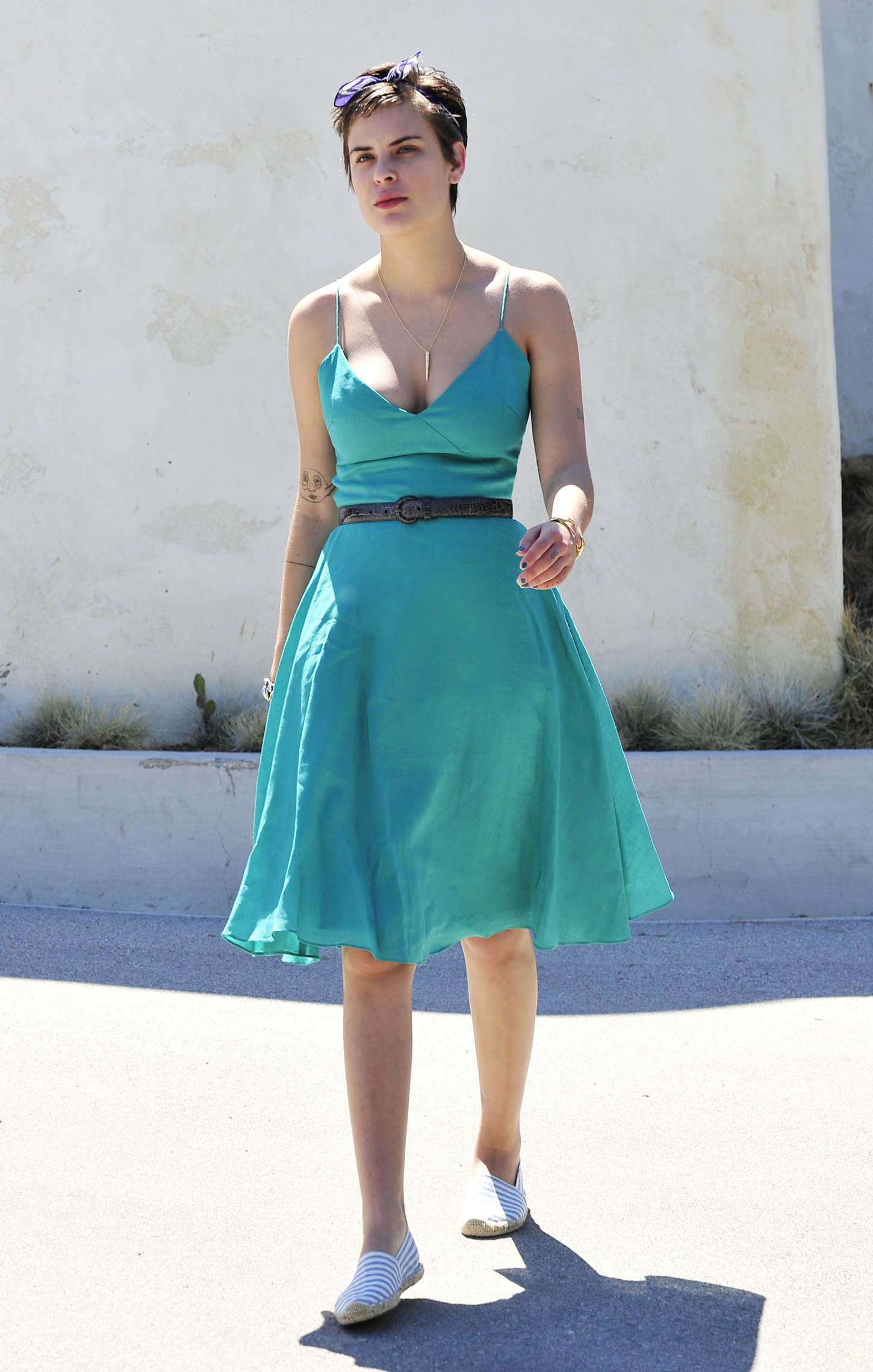 Tallulah Willis Leaving a friends house in Malibu